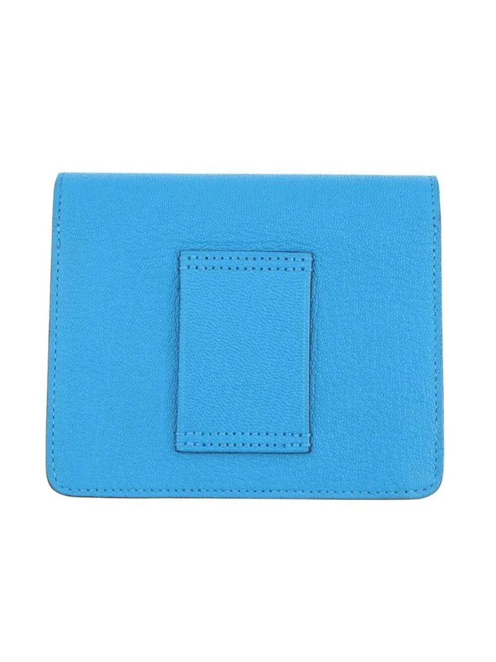 Hermes Wallet Roulis Slim Blue Frida Gold Chevre Misor